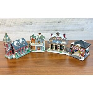Windham‎ Heights Cobblestone Corners Christmas Village Collection 2004 Lot of 4